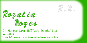 rozalia mozes business card